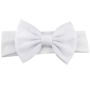 2019 New Cotton Elastic Newborn Baby Girls Solid Color Headband Bowknot Hair Band Children Infant Headband bandeau bebe