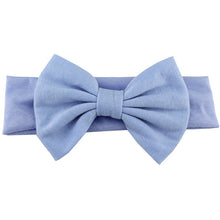 Load image into Gallery viewer, 2019 New Cotton Elastic Newborn Baby Girls Solid Color Headband Bowknot Hair Band Children Infant Headband bandeau bebe