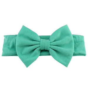 2019 New Cotton Elastic Newborn Baby Girls Solid Color Headband Bowknot Hair Band Children Infant Headband bandeau bebe