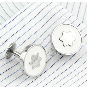 FLEXFIL Luxury shirt cufflinks for men's Brand cuff buttons cuff links gemelos High Quality round wedding abotoaduras Jewelry