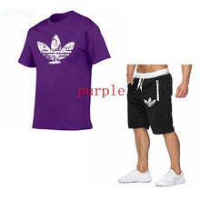 Load image into Gallery viewer, 2019 Summer Hot Sale Men&#39;s Sets T Shirts+shorts Two Pieces Sets Casual Tracksuit new Male Casual Tshirt Fitness trousers men