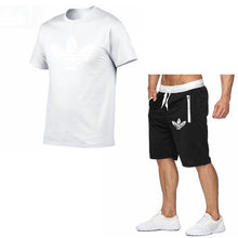 Load image into Gallery viewer, 2019 Summer Hot Sale Men&#39;s Sets T Shirts+shorts Two Pieces Sets Casual Tracksuit new Male Casual Tshirt Fitness trousers men