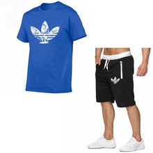 Load image into Gallery viewer, 2019 Summer Hot Sale Men&#39;s Sets T Shirts+shorts Two Pieces Sets Casual Tracksuit new Male Casual Tshirt Fitness trousers men