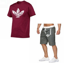 Load image into Gallery viewer, 2019 Summer Hot Sale Men&#39;s Sets T Shirts+shorts Two Pieces Sets Casual Tracksuit new Male Casual Tshirt Fitness trousers men