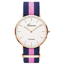 Load image into Gallery viewer, 18 Styles Ultra Slim Quartz Watch Simple Nylon Band Relogio Masculino  Fashion woman men Wristwatches Geneva Ladies Quartz Watch