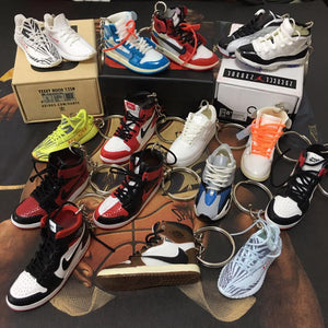 Personality DIY Air Jordan Generation AIR JORDAN1-13 Stereo 3D Sneaker Model Keychain For Gift