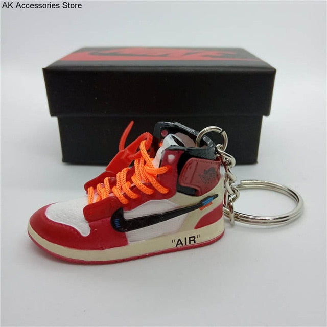 Personality DIY Air Jordan Generation AIR JORDAN1-13 Stereo 3D Sneaker Model Keychain For Gift