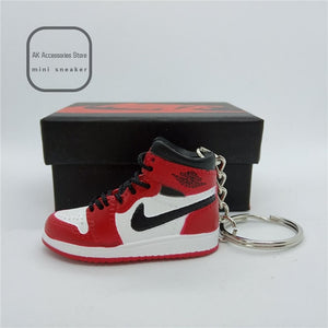 Personality DIY Air Jordan Generation AIR JORDAN1-13 Stereo 3D Sneaker Model Keychain For Gift