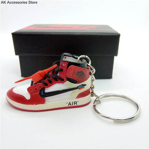 Personality DIY Air Jordan Generation AIR JORDAN1-13 Stereo 3D Sneaker Model Keychain For Gift