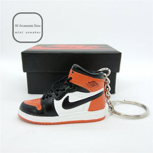 Personality DIY Air Jordan Generation AIR JORDAN1-13 Stereo 3D Sneaker Model Keychain For Gift