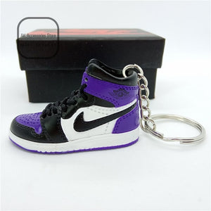 Personality DIY Air Jordan Generation AIR JORDAN1-13 Stereo 3D Sneaker Model Keychain For Gift