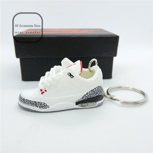 Personality DIY Air Jordan Generation AIR JORDAN1-13 Stereo 3D Sneaker Model Keychain For Gift