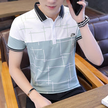 Load image into Gallery viewer, Striped Cotton Polo Shirts 2019 Summer Short Sleeve Tops Contrast Color Homme Soft Material Classical Design High Quality Cloth