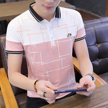 Load image into Gallery viewer, Striped Cotton Polo Shirts 2019 Summer Short Sleeve Tops Contrast Color Homme Soft Material Classical Design High Quality Cloth